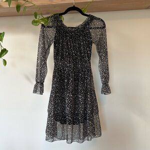 Polka Dot Long Sleeve Dress